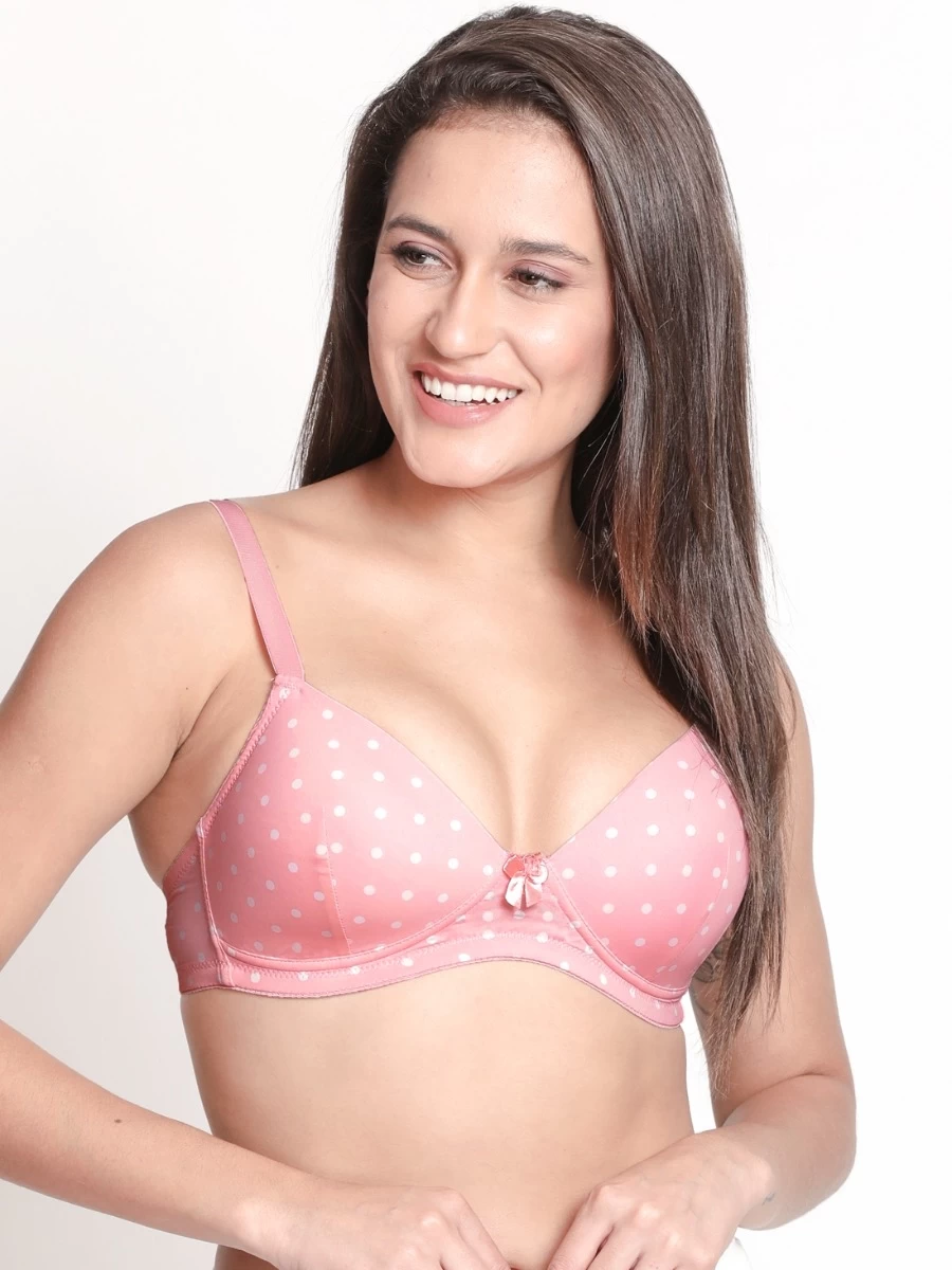 Taabu Mary Rose Polka Print Padded Wirefree T Shirt Bra 3 Taabu Mary Rose Polka Print Padded Wirefree T Shirt Bra