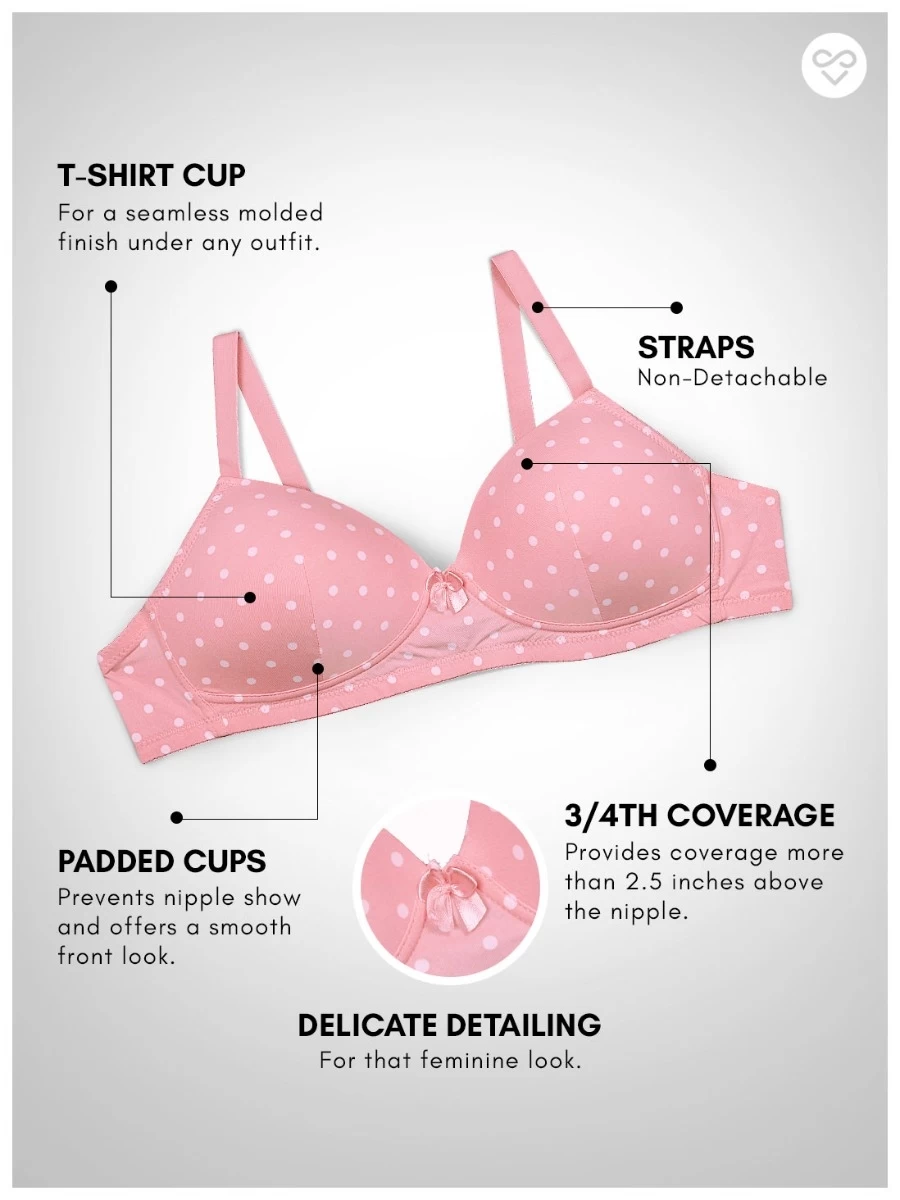 Taabu Mary Rose Polka Print Padded Wirefree T Shirt Bra 5 Taabu Mary Rose Polka Print Padded Wirefree T Shirt Bra - Image 3
