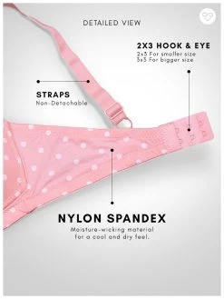 Taabu Mary Rose Polka Print Padded Wirefree T Shirt Bra 13 Taabu Mary Rose Polka Print Padded Wirefree T Shirt Bra -Shyaway prtb020 maryrose 06