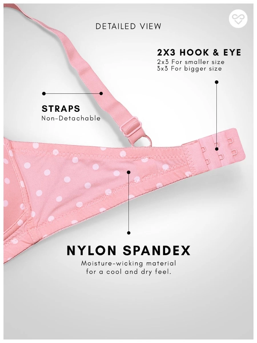 Taabu Mary Rose Polka Print Padded Wirefree T Shirt Bra 8 Taabu Mary Rose Polka Print Padded Wirefree T Shirt Bra - Image 6