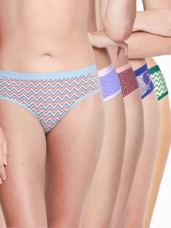 Taabu Multicolour Printed Polyamide Bikini Panty Combo A