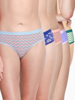 Taabu Multicolour Printed Polyamide Bikini Panty Combo B