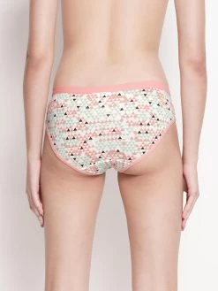 Taabu Pale Pink Geometric Print Polyamide Bikini Panty 9 Taabu Pale Pink Geometric Print Polyamide Bikini Panty -Shyaway prtp003 palerosette 03