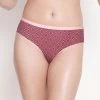 Taabu Cabernet Red Geometric Print Polyamide Bikini Panty