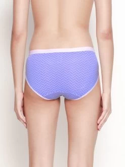 Taabu Pastel Lilac Line Print Polyamide Bikini Panty -Shyaway prtp008 pastellilac 03