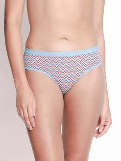 Taabu Delicate Blue Geometric Print Polyamide Bikini Panty