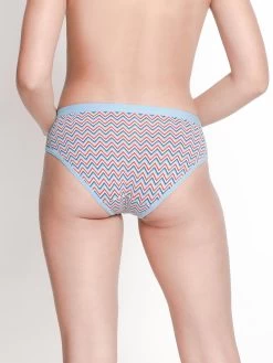 Taabu Delicate Blue Geometric Print Polyamide Bikini Panty -Shyaway prtp012 delicateblue 03