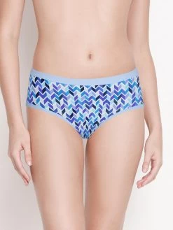 Taabu Ethereal Blue Geometric Print Polyamide Bikini Panty