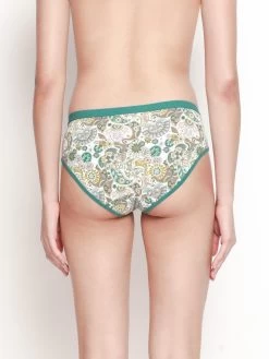 Taabu Cadmium Green Paisley Print Polyamide Bikini Panty 9 Taabu Cadmium Green Paisley Print Polyamide Bikini Panty -Shyaway prtp014 cadmiumgreen 03