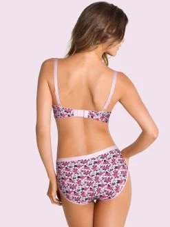 Taabu Candy Pink Floral Print Lingerie Set -Shyaway prts001 candypink 02
