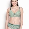 Taabu Cadmium Green Geometric Print Lingerie Set -Shyaway prts011 cadmiumgreen 01