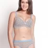 Taabu Delicate Blue Geometric Print Lingerie Set
