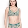 Taabu Cadmium Green Paisley Print Lingerie Set -Shyaway prts014 cadmiumgreen 01 1