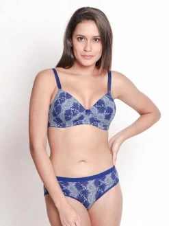 Taabu Surf Blue Animal Print Lingerie Set