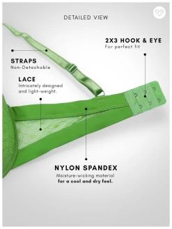 Susie Jasmine Green Lace Demi Cup Underwire Push Up Bra -Shyaway s001 jasminegreen 6