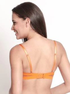 Susie Marigold Orange Lace Demi Cup Underwire Push Up Bra 12 Susie Marigold Orange Lace Demi Cup Underwire Push Up Bra -Shyaway s001 marigold 04