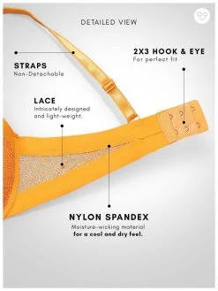 Susie Marigold Orange Lace Demi Cup Underwire Push Up Bra 13 Susie Marigold Orange Lace Demi Cup Underwire Push Up Bra -Shyaway s001 marigold 6