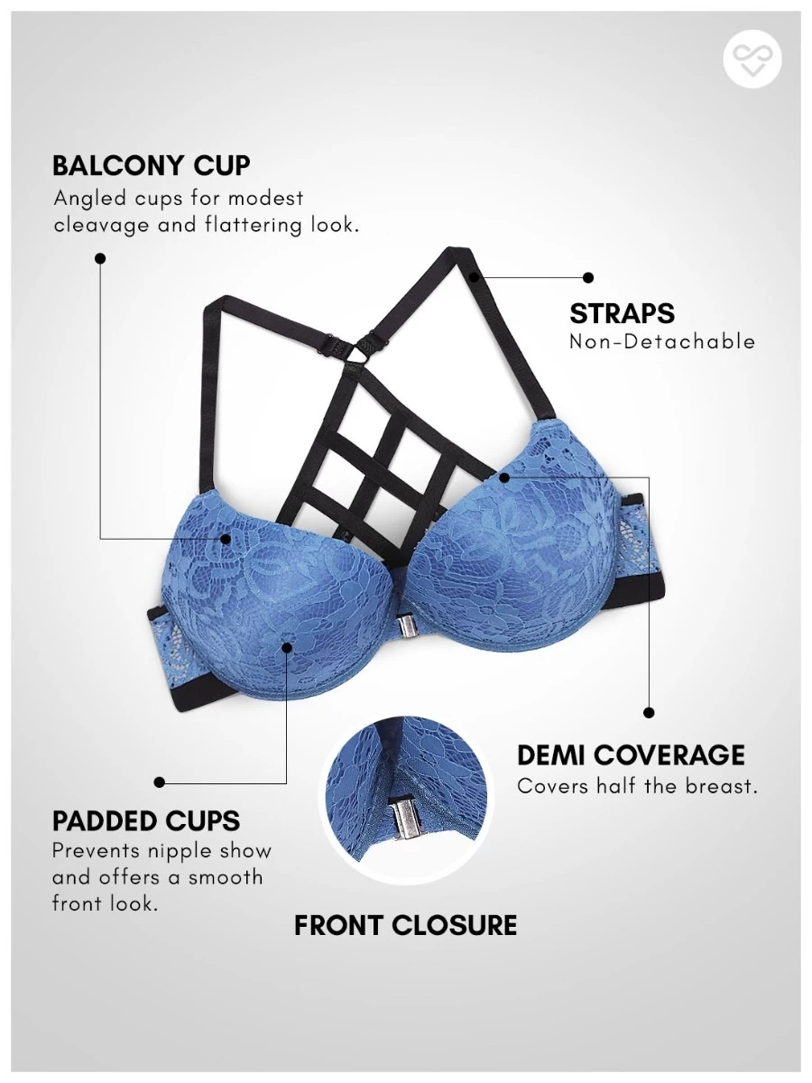 Susie Bluesteel Fancy Back Lace Front Open Bra 4 Susie Bluesteel Fancy Back Lace Front Open Bra - Image 2