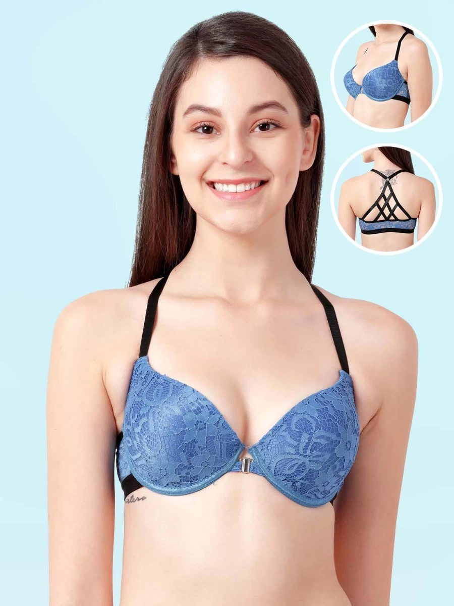 Susie Bluesteel Fancy Back Lace Front Open Bra 3 Susie Bluesteel Fancy Back Lace Front Open Bra