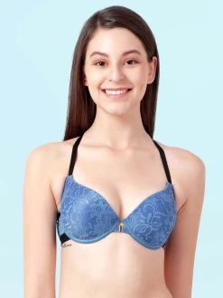 Susie Bluesteel Fancy Back Lace Front Open Bra 14 Susie Bluesteel Fancy Back Lace Front Open Bra -Shyaway s005 bluesteel 2 1