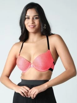 Susie Flame Fancy Back Lace Front Open Bra