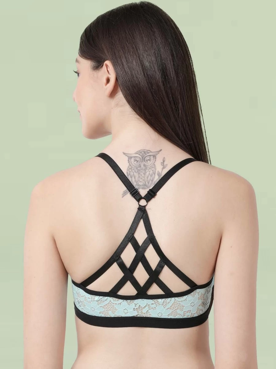 Susie Paradise Green Fancy Back Lace Front Open Bra 5 Susie Paradise Green Fancy Back Lace Front Open Bra - Image 3