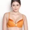 Susie Marigold Orange Satin Neckline Padded Wired Bra 1 Susie Marigold Orange Satin Neckline Padded Wired Bra -Shyaway s006 marigold 01 1
