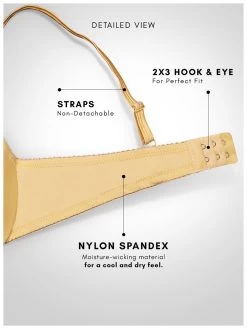 Susie Sunshine Yellow Satin Neckline Padded Wired Bra -Shyaway s006 sunshine 06