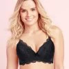 Susie Black Beauty Front Lace Padded Wired Bra -Shyaway s020 blackbeauty a