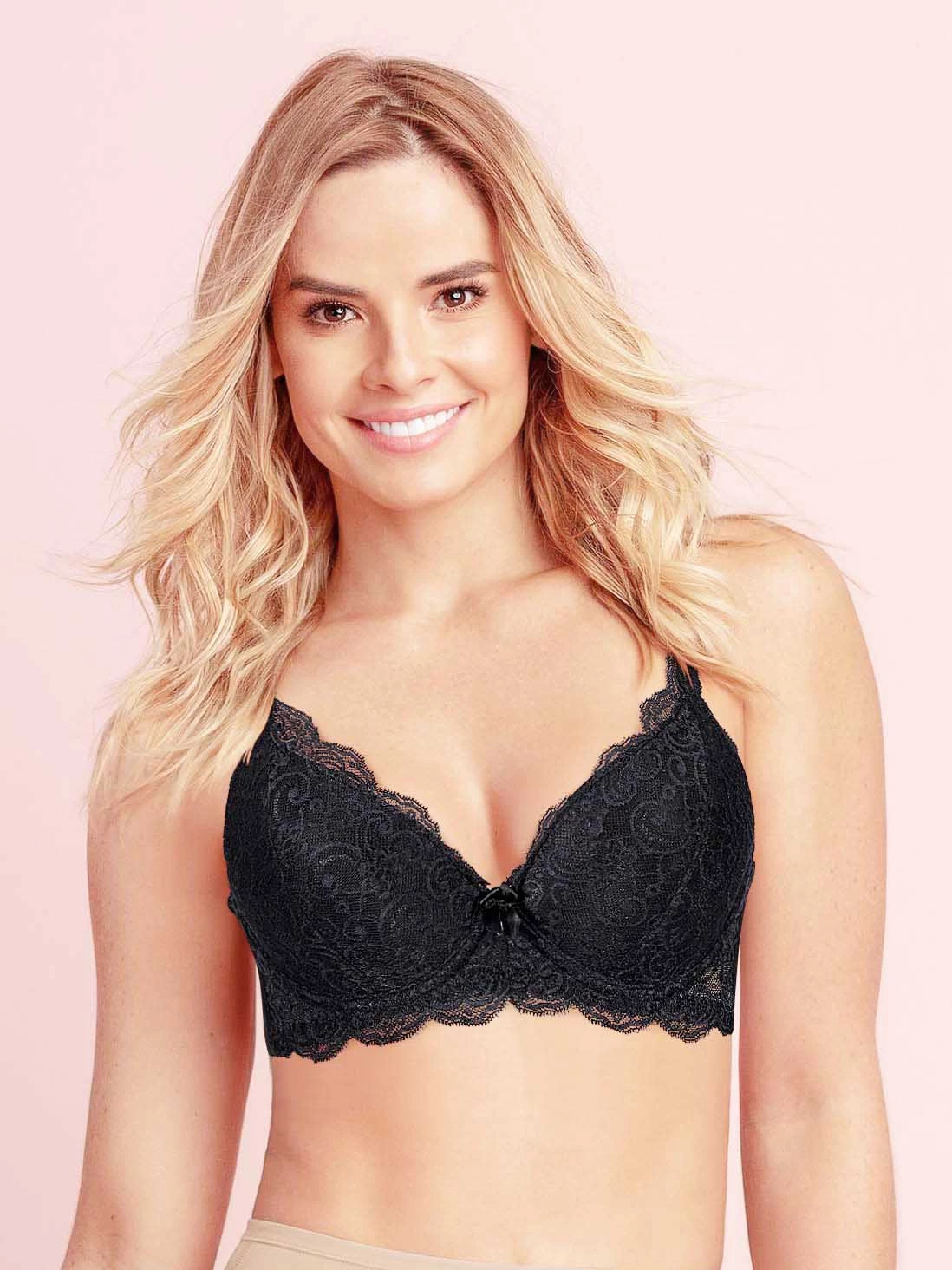 Susie Black Beauty Front Lace Padded Wired Bra 3 Susie Black Beauty Front Lace Padded Wired Bra