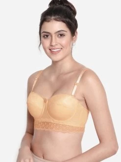 Susie Double Cream Padded Wired Lace Cup Balconette Bra -Shyaway s021 doublecream 02