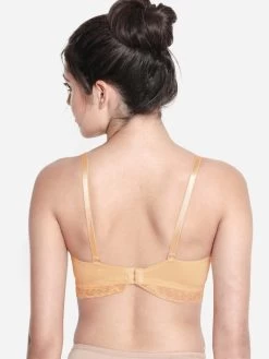 Susie Double Cream Padded Wired Lace Cup Balconette Bra -Shyaway s021 doublecream 04