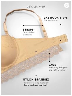 Susie Double Cream Padded Wired Lace Cup Balconette Bra -Shyaway s021 doublecream 6