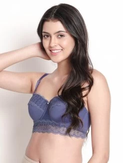 Susie Paisley Purple Padded Wired Lace Cup Balconette Bra -Shyaway s021 paisleypurple 02