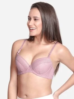 Susie Ballet Pink Padded Wired Demi Coverage Full Lace Bridal Bra 10 Susie Ballet Pink Padded Wired Demi Coverage Full Lace Bridal Bra -Shyaway s023 balletslipper 02