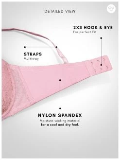 Susie Ballet Pink Padded Wired Demi Coverage Full Lace Bridal Bra 13 Susie Ballet Pink Padded Wired Demi Coverage Full Lace Bridal Bra -Shyaway s023 balletslipper 6