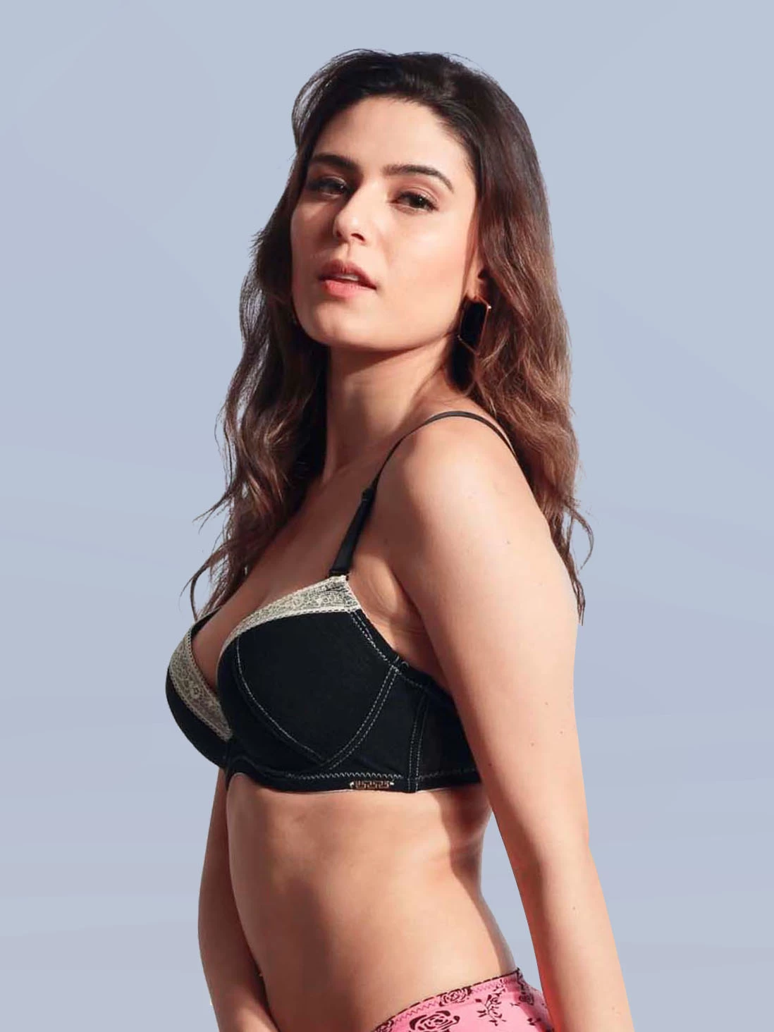 Susie Black French Narrow Lace Neckline Push Up Bra 4 Susie Black French Narrow Lace Neckline Push Up Bra - Image 2