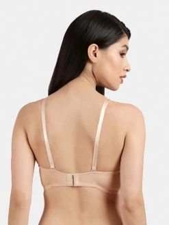 Susie Apricot Peach Lace Cut Work Padded Wired Bra -Shyaway s035 apricotice 03