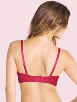 Susie Hot Red Lace Cut Work Padded Wired Bra 6 Susie Hot Red Lace Cut Work Padded Wired Bra -Shyaway s035 hotred b