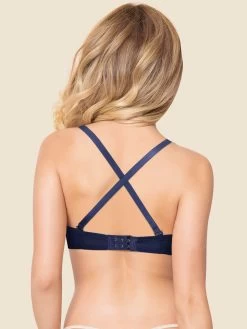 Susie Ocean Blue Padded Wired Half Lace Cup Everyday Bra -Shyaway s039 oceancavrenblue b