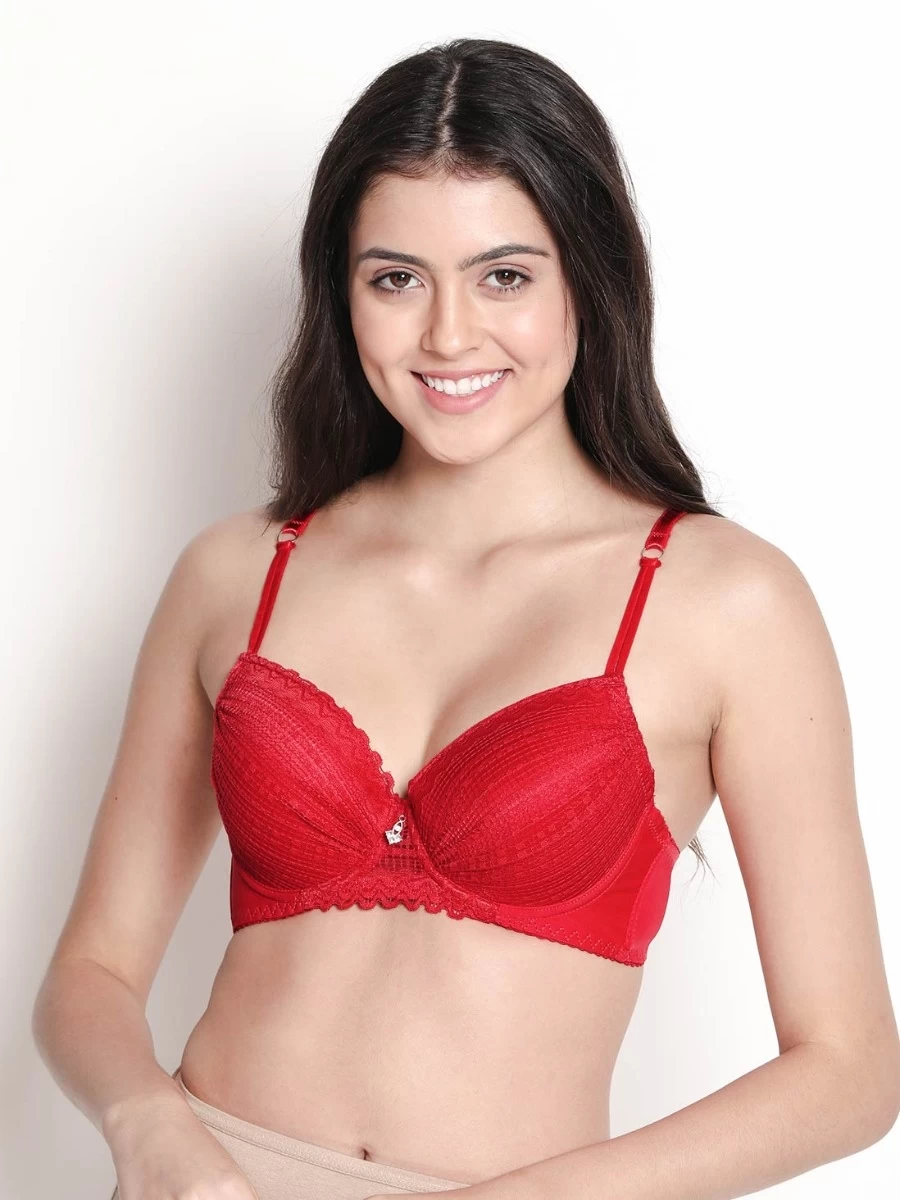 Susie Fiery Red Padded Wired Full Lace Designer Bra 3 Susie Fiery Red Padded Wired Full Lace Designer Bra