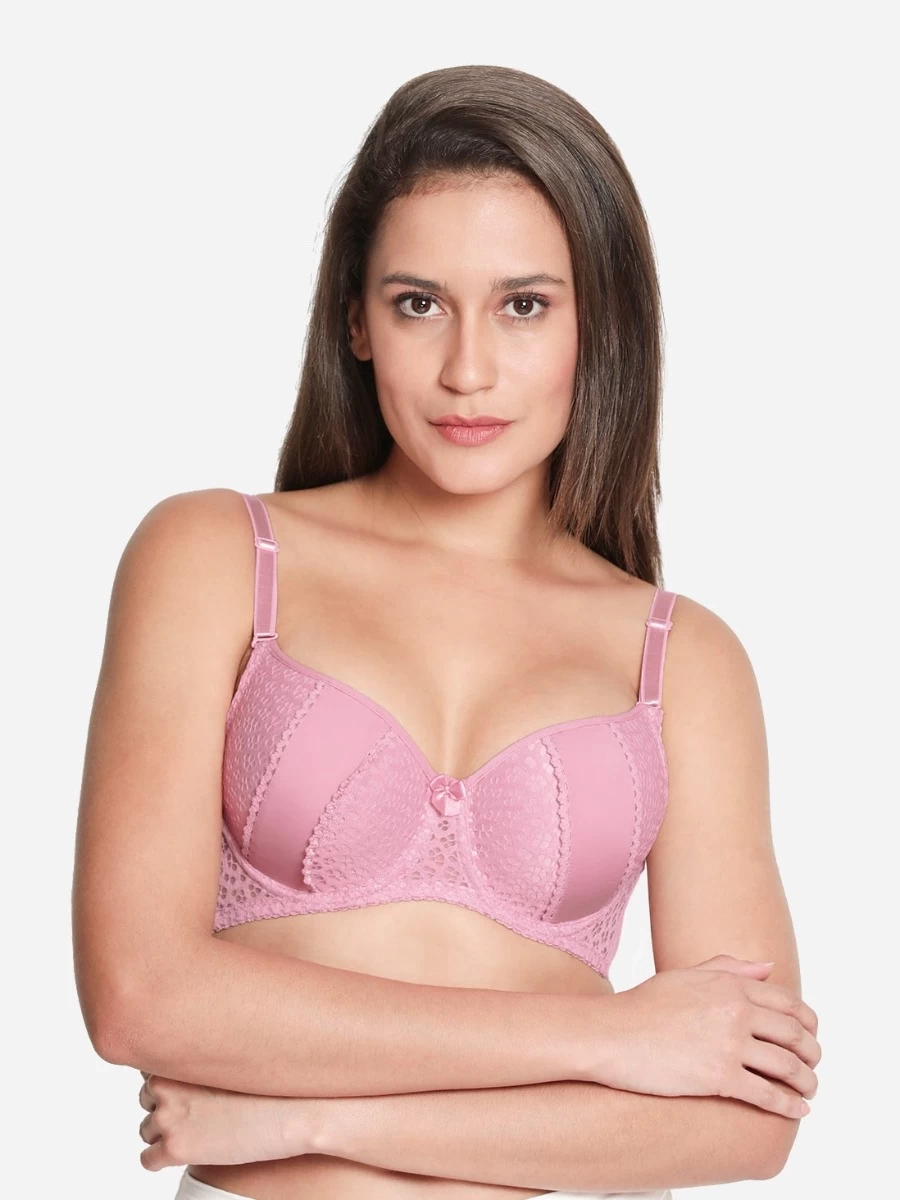 Susie Ballet Pink Lace Cup Padded Wired Bra 3 Susie Ballet Pink Lace Cup Padded Wired Bra