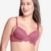 Susie Dusky Orchid Wired Full Coverage Padded Lace Bra