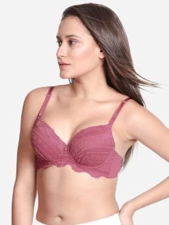 Susie Dusky Orchid Wired Full Coverage Padded Lace Bra -Shyaway s042 duskyorchid 02