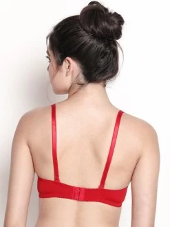 Susie Fiery Red Wired Full Coverage Padded Lace Bra 9 Susie Fiery Red Wired Full Coverage Padded Lace Bra -Shyaway s042 fieryred 04