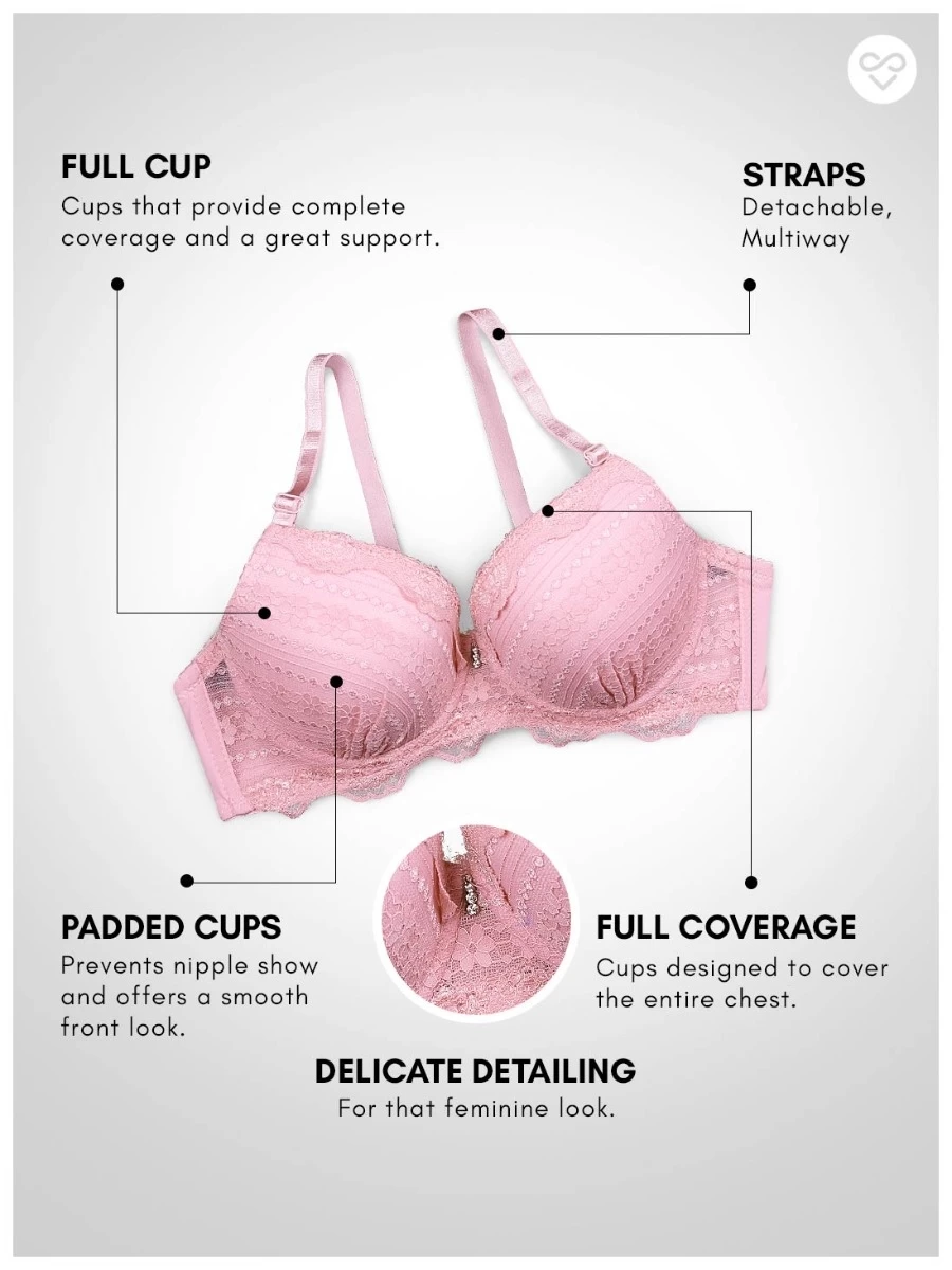 Susie Mary Rose Wired Full Coverage Padded Lace Bra 3 Susie Mary Rose Wired Full Coverage Padded Lace Bra