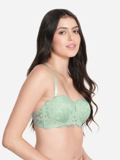 Susie Mint Green Full Lace Sexy Padded Wired Balconette Bra 10 Susie Mint Green Full Lace Sexy Padded Wired Balconette Bra -Shyaway s046 mintgreen 02