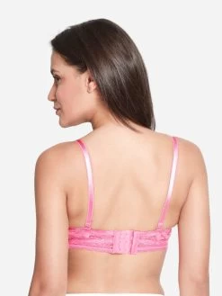 Susie Candy Pink Designer Lace Cup Padded Wired Balconette Bra 11 Susie Candy Pink Designer Lace Cup Padded Wired Balconette Bra -Shyaway s047 candypink 04