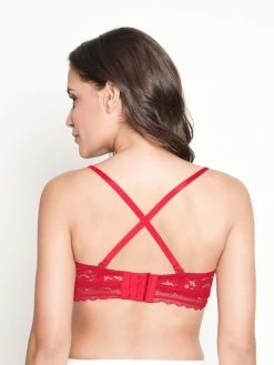 Susie Fiery Red Designer Lace Cup Padded Wred Balconette Bra 10 Susie Fiery Red Designer Lace Cup Padded Wred Balconette Bra -Shyaway s047 fieryred 05