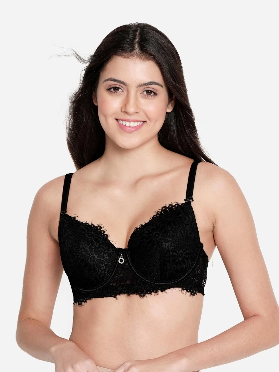 Susie Black Beauty Full Lace Padded Wired Designer Bra 4 Susie Black Beauty Full Lace Padded Wired Designer Bra - Image 2